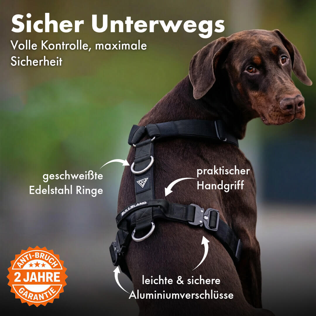 Tactisch Y-harnas "Pro" – met handvat – Zwart