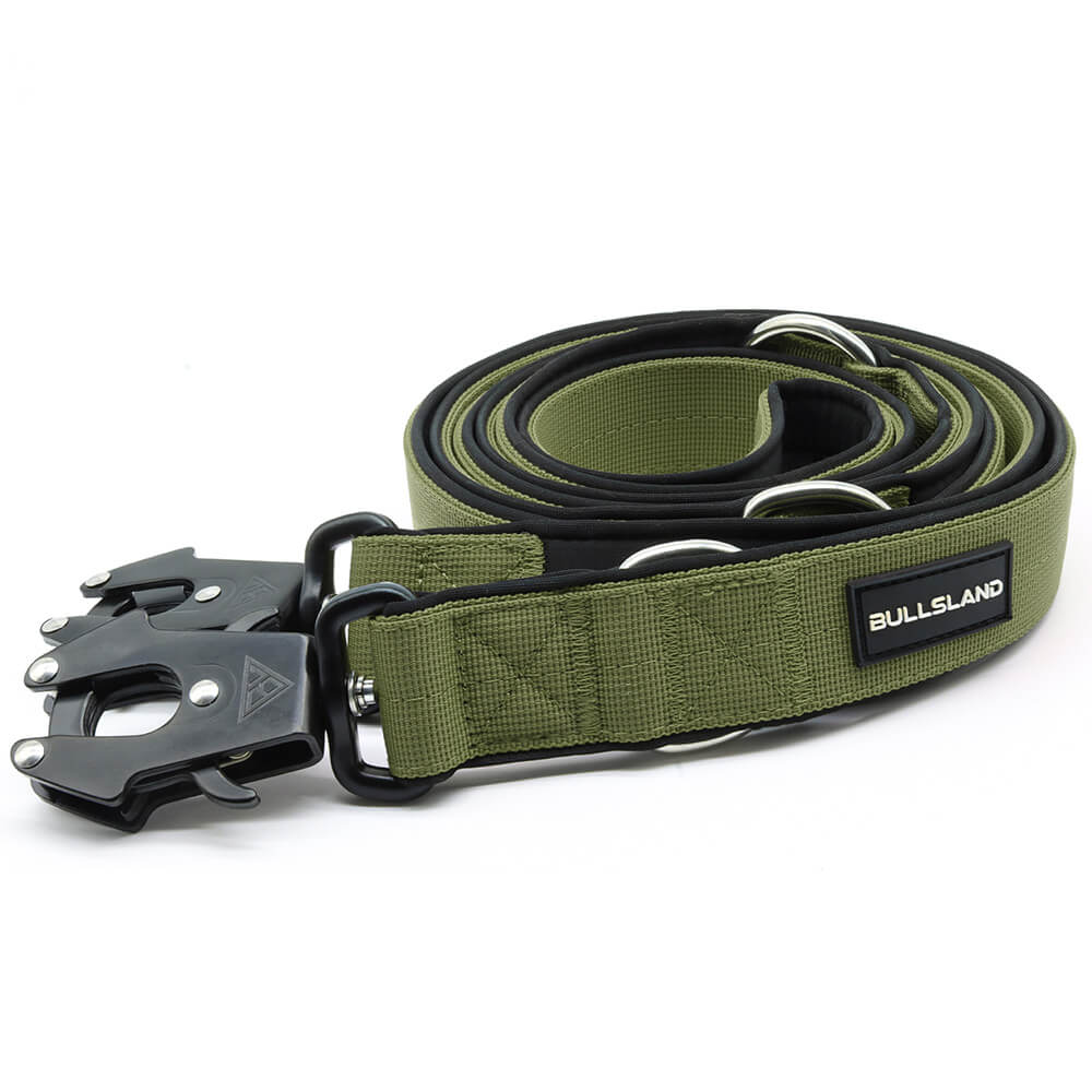 Tactische hondenriem – 3-voudig verstelbaar, robuust en veilig – Marinegroen