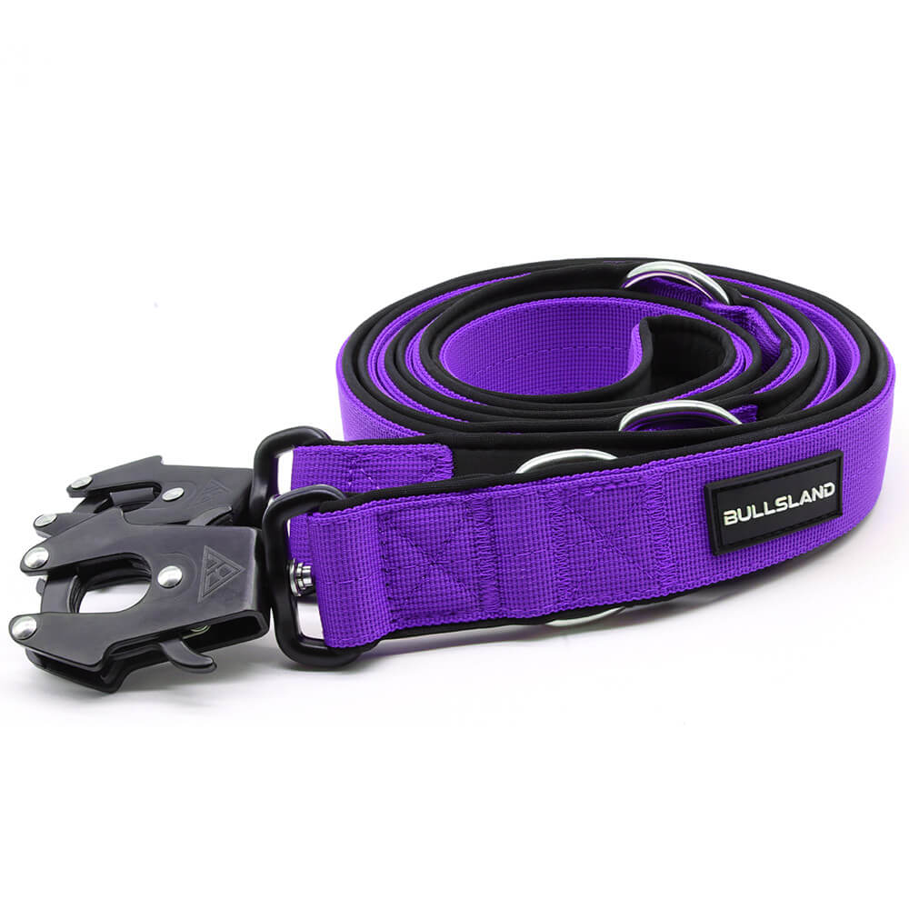 Tactische hondenriem – 3-voudig verstelbaar, robuust en veilig – Paars