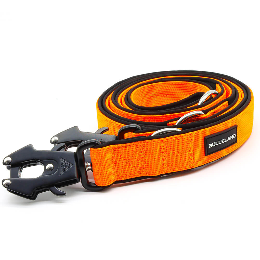 Tactische hondenriem – 3-voudig verstelbaar, robuust en veilig – Oranje