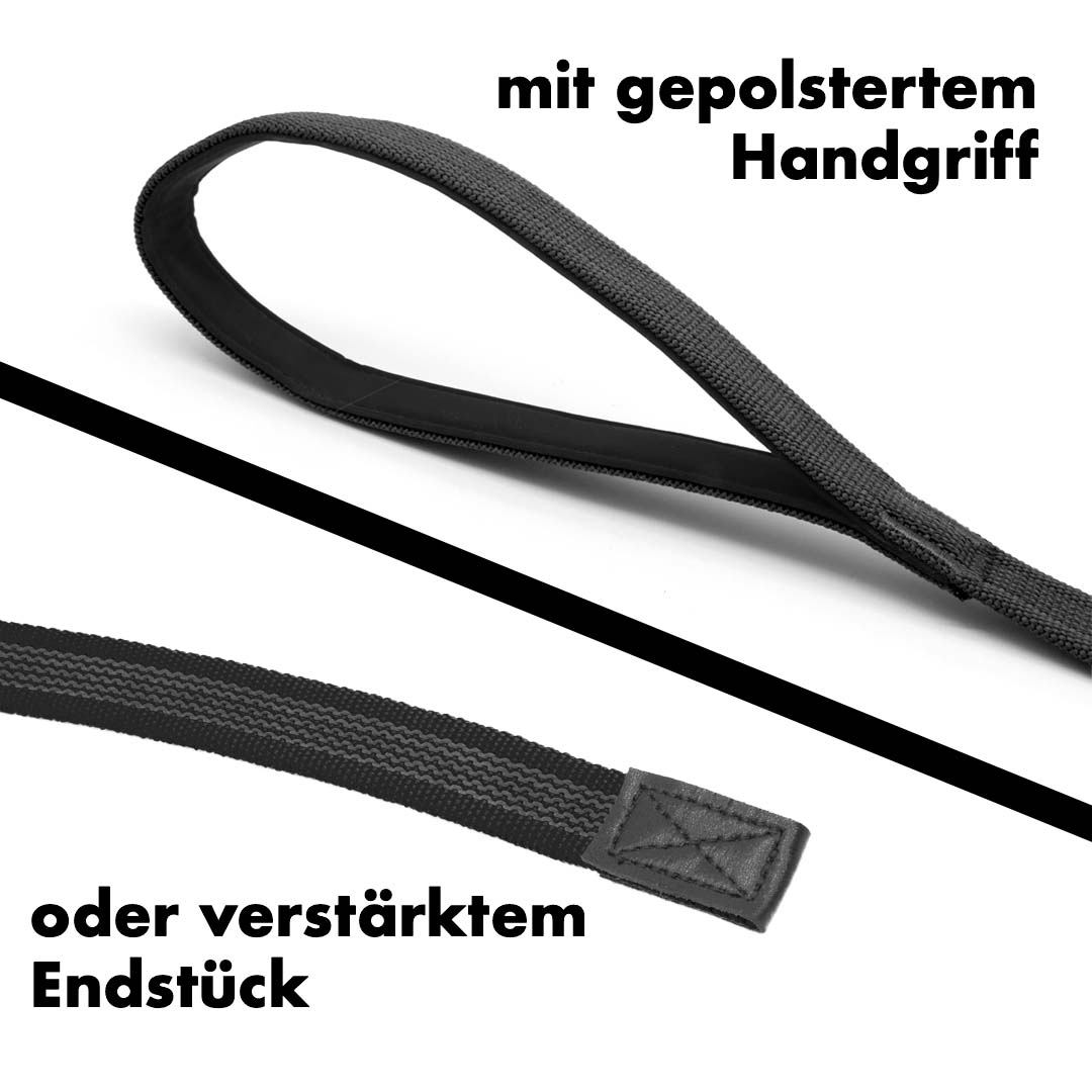 Varianten der Schleppleine mit und ohne Handgriff