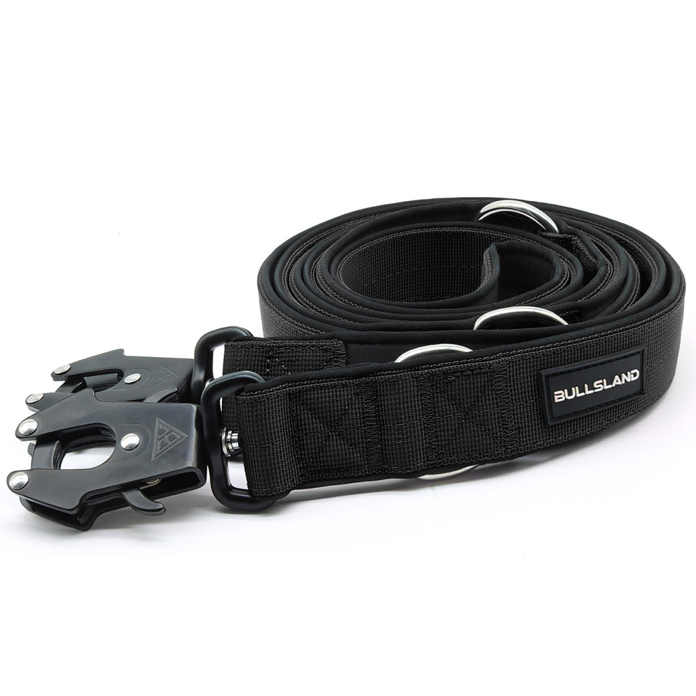 2,5m Tactical Hundeleine dreifach verstellbar - Black - Bullsland Dogwear